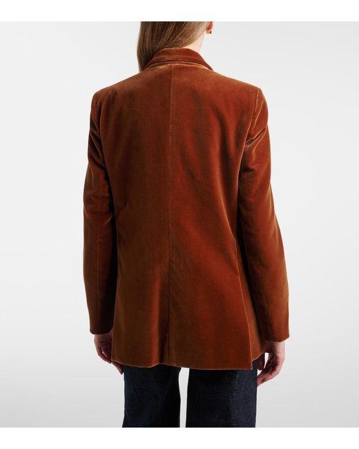 Blazé Milano Brown Everynight Cotton Velvet Blazer
