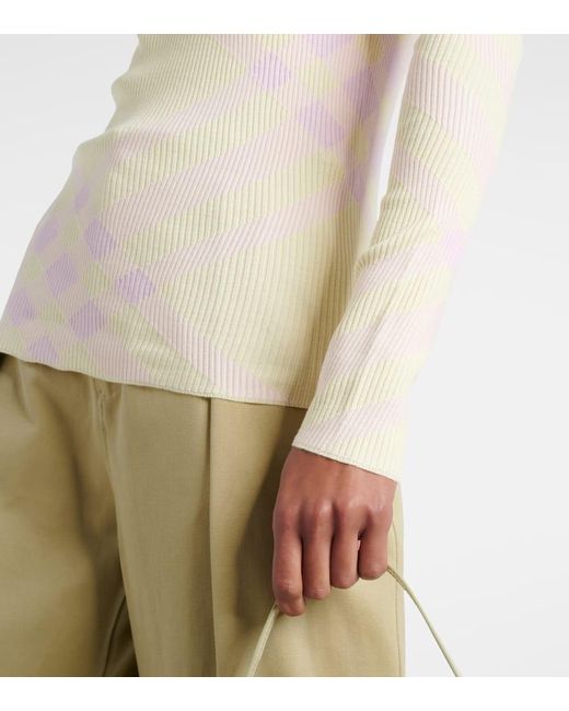 Burberry Yellow Top Check Aus Einem Wollgemisch