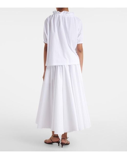Patou White Cotton Jersey Top