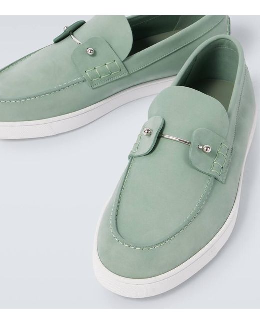 Christian Louboutin Slip-Ons Chambeliboat Aus Leder in Green für Herren