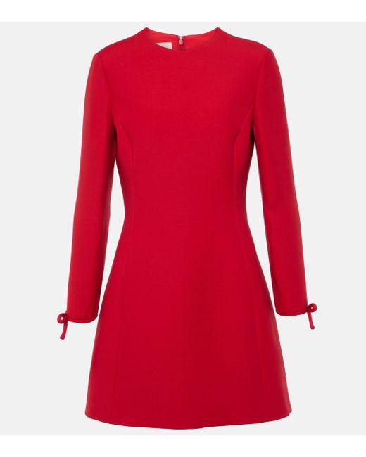 Robe en Crepe Couture Valentino en coloris Red