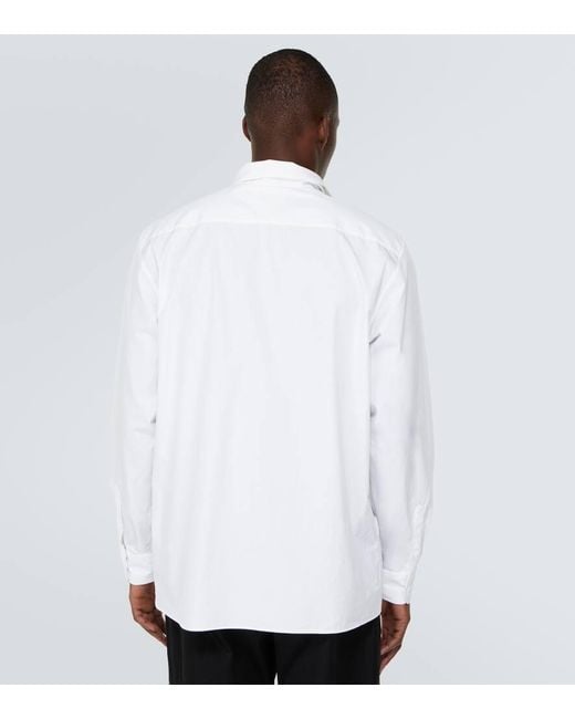 Camisa de esmoquin de algodon con lazo Prada de hombre de color White