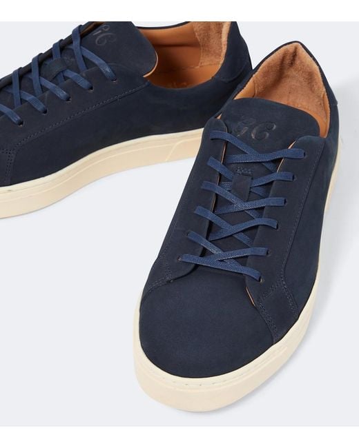 George Cleverley Blue Jack Ii Suede Sneakers for men