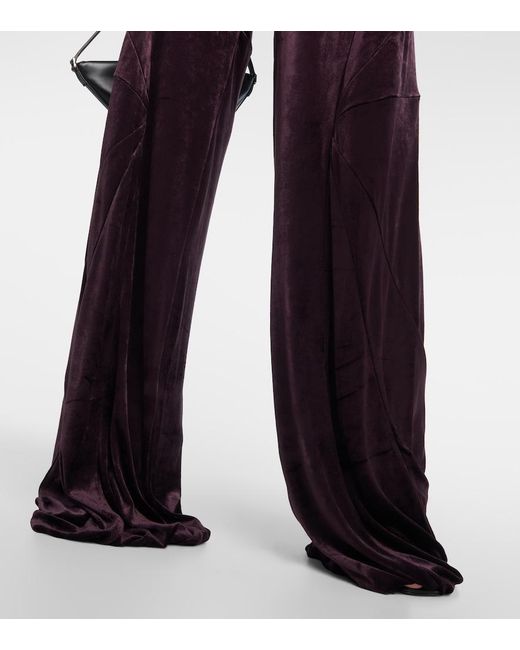 Rick Owens Blue Velvet Pants