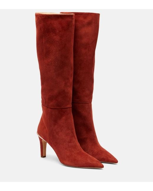 Gabriela Hearst Red Aura Knee-High Suede Boots