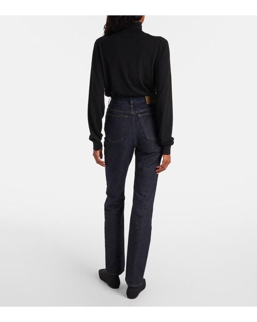 Totême  Blue High-Rise Slim Jeans