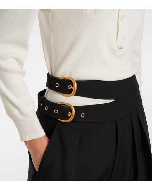 Chloé Black Virgin Wool Shorts