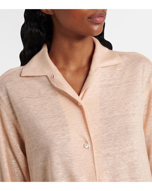 Loro Piana Natural Andre Linen Jersey Shirt