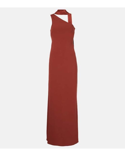 Robe Longue Caroline En Crepe ‎Taller Marmo en coloris Red