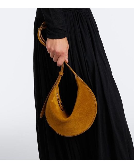 Joseph White Bean Suede Shoulder Bag