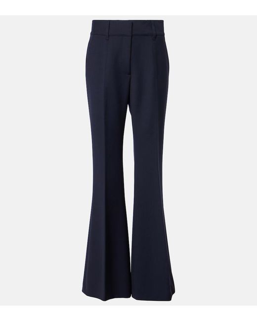 Gabriela Hearst Blue Rhein Wool Flared Pants