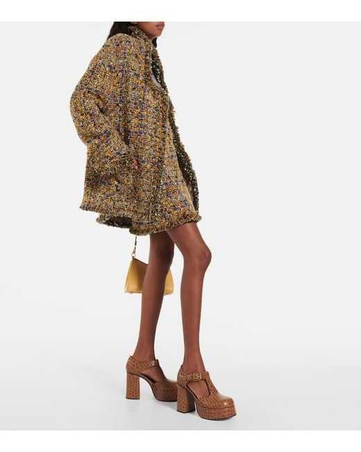 Etro Brown Croc-Effect Leather Mary Jane Pumps