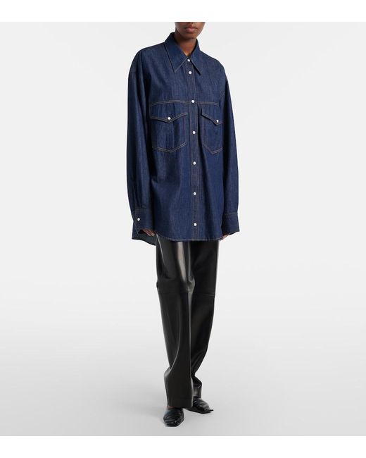 Khaite Blue Chemise Christensen En Denim Shirt