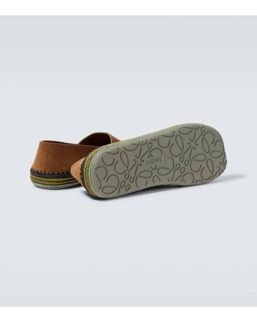 Loewe Brown Paula's Ibiza Rio Suede Espadrilles for men