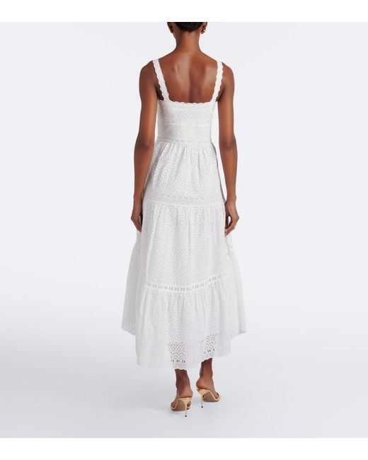 Ulla Johnson White Constance Broderie Anglaise Midi Dress