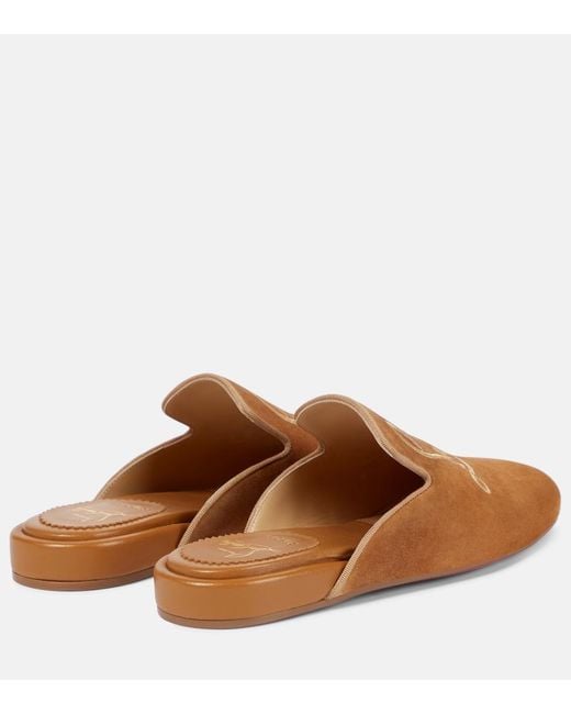 Christian Louboutin Brown Coolito Donna Suede Slippers