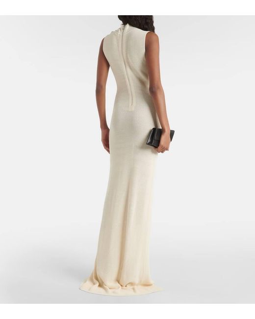 Vestido Largo Berin En Mezcla De Algodon AYA MUSE de color White