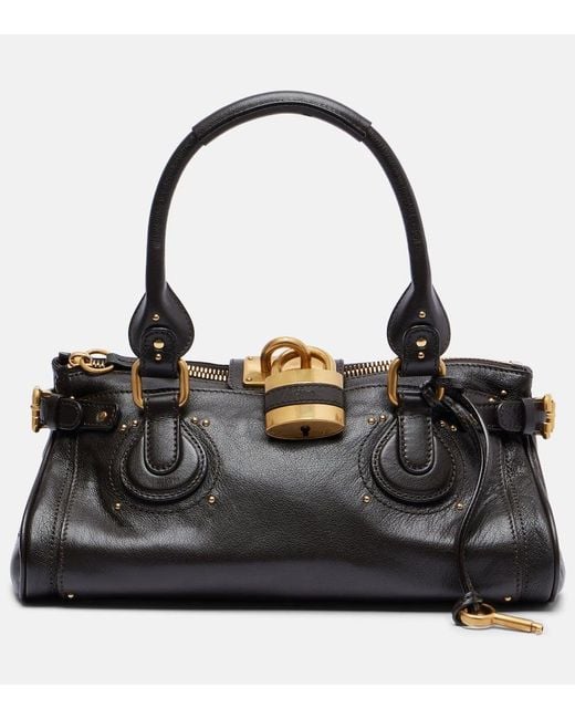 Chloé Black Paddington Small Leather Shoulder Bag