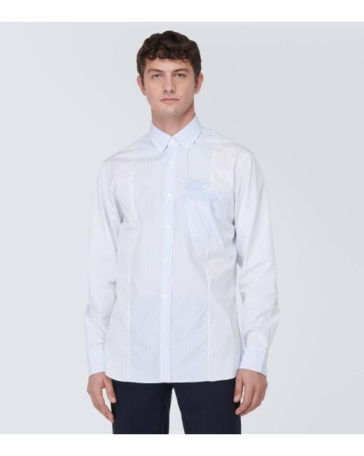 Burberry White Monogram Ekd Cotton Shirt for men