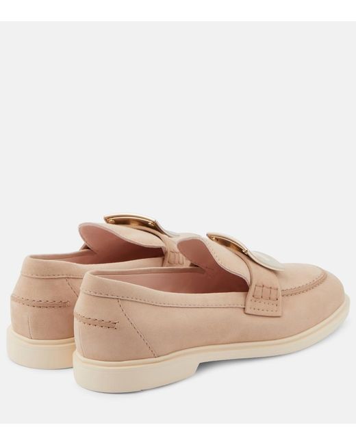 Roger Vivier Natural Summer Suede Loafers