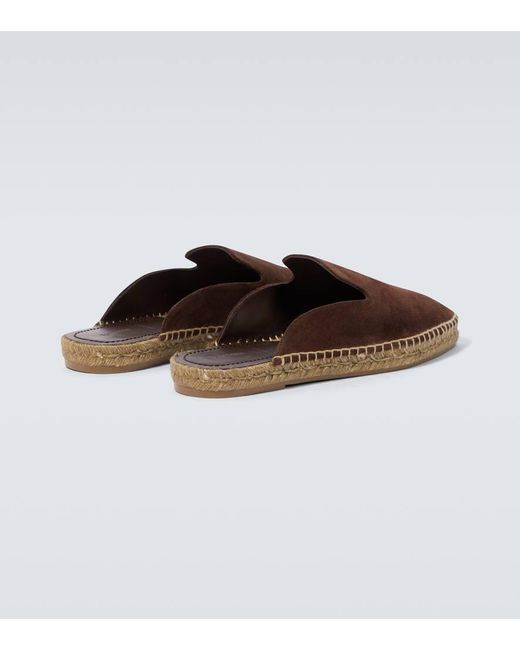 Tom Ford Brown Jude Suede Espadrille Mules for men