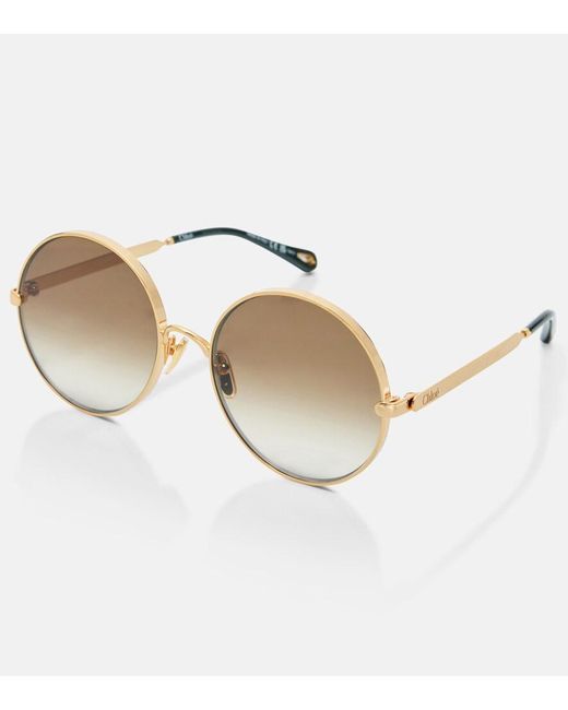 Chloé Brown Aly Round Sunglasses