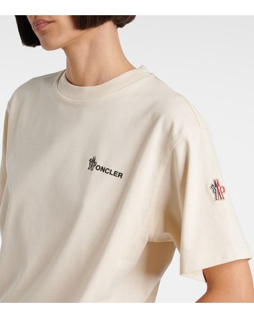 Moncler Natural Logo Cotton Jersey T-Shirt