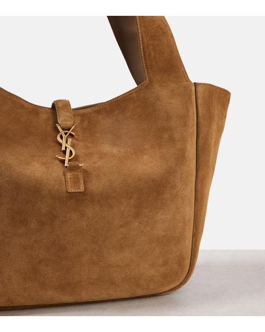 Saint Laurent Brown Le 5 A 7 Bea Suede Tote Bag