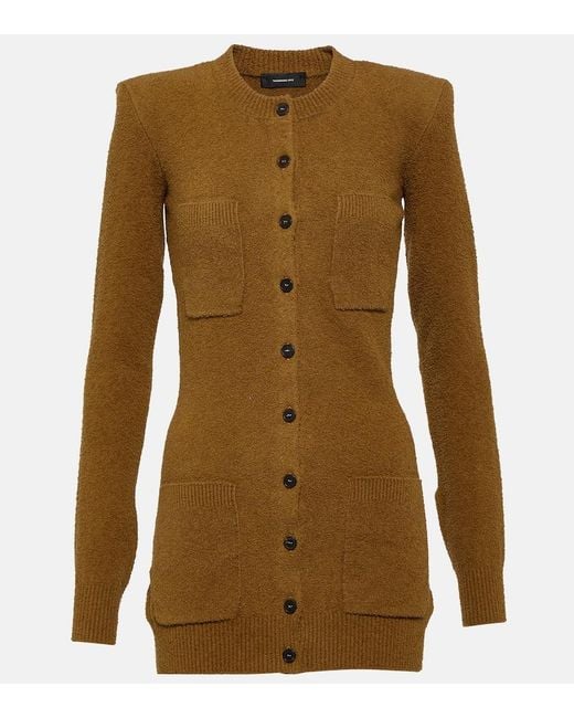 Wardrobe NYC Brown Cotton-Blend Cardigan