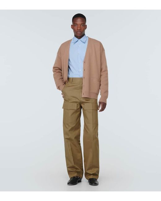 Pantalones cargo anchos de algodon Gucci de hombre de color Natural
