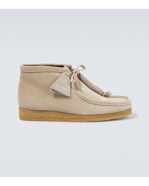 Clarks Natural X Undercover Wallabee Suede Boots for men
