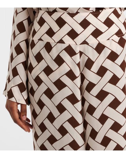 Pantaloni A Gamba Larga Isotta di Rixo in White