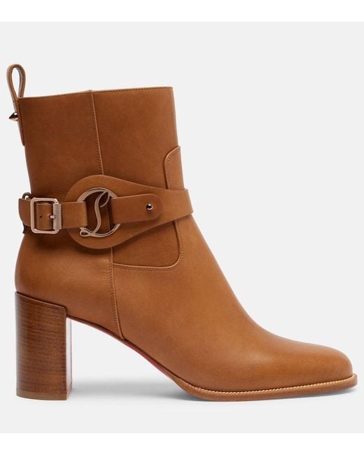 Christian Louboutin Brown Dianouchette 70 Leather Ankle Boots