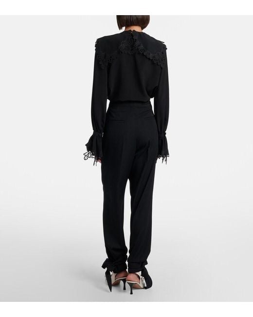 Chloé Black Virgin Wool Balloon Pants