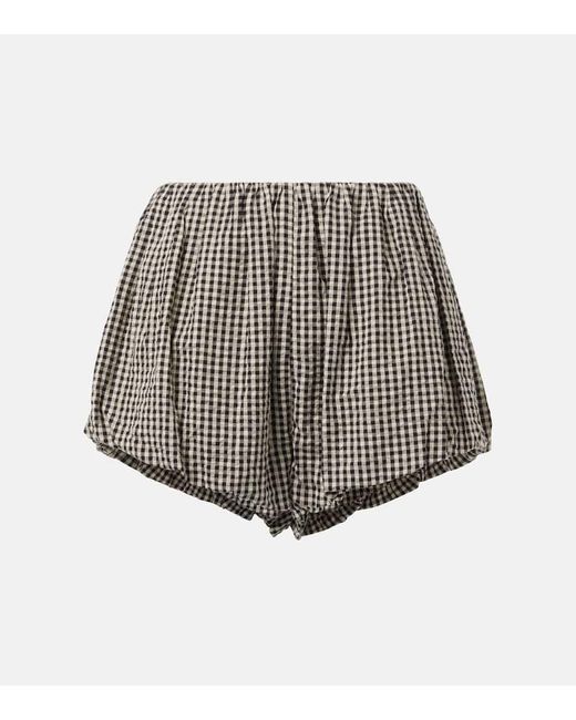 Shorts Aurelia De Algodon A Cuadros Posse de color Black