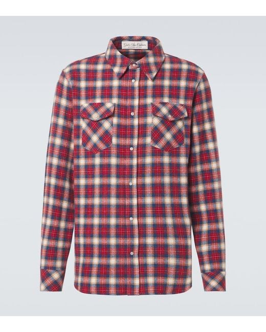Camicia Ski Santa Fe di God's True Cashmere in Red da Uomo