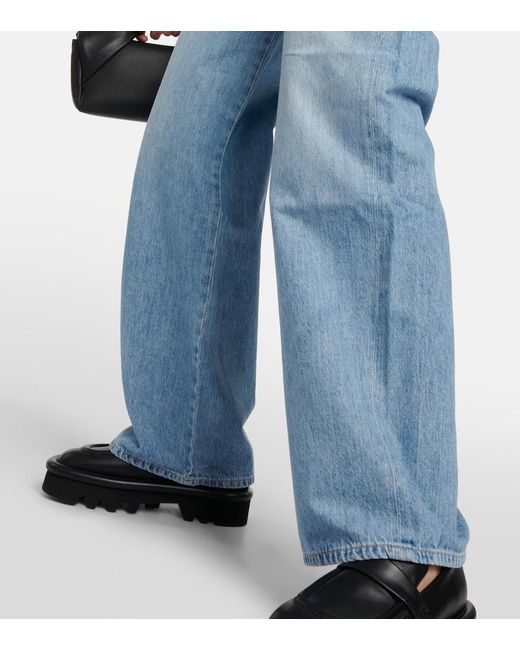 Citizens of Humanity Blue Brynn Low-Rise Wide-Leg Jeans