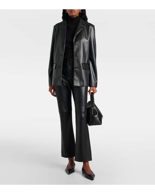 Max Mara Black Blazer Odilia Aus Lederimitat