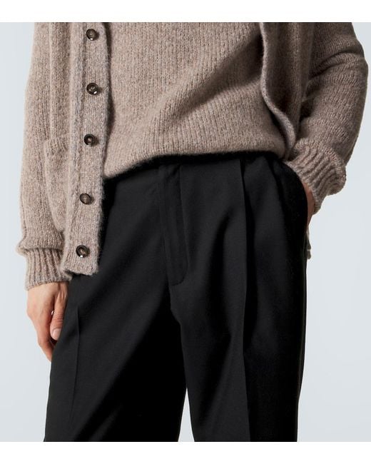 Brioni Blue Bellagio Wool And Cashmere Pants for men