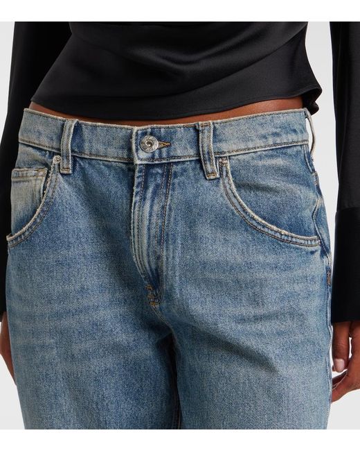 Blumarine Blue Logo Straight Jeans