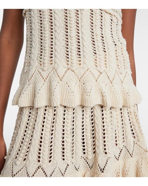 Isabel Marant Natural Neves Crochet Cotton Top