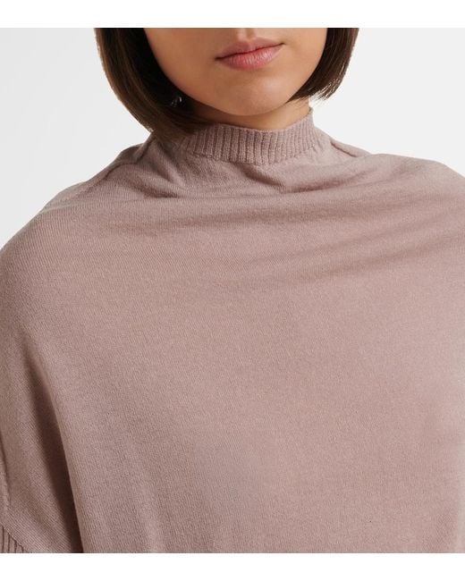 Rick Owens Pink Ls Crater Virgin Wool Sweater