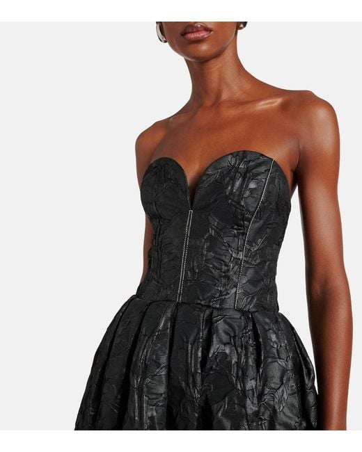 Jonathan Simkhai Black Robe Adeena Aus Jacquard