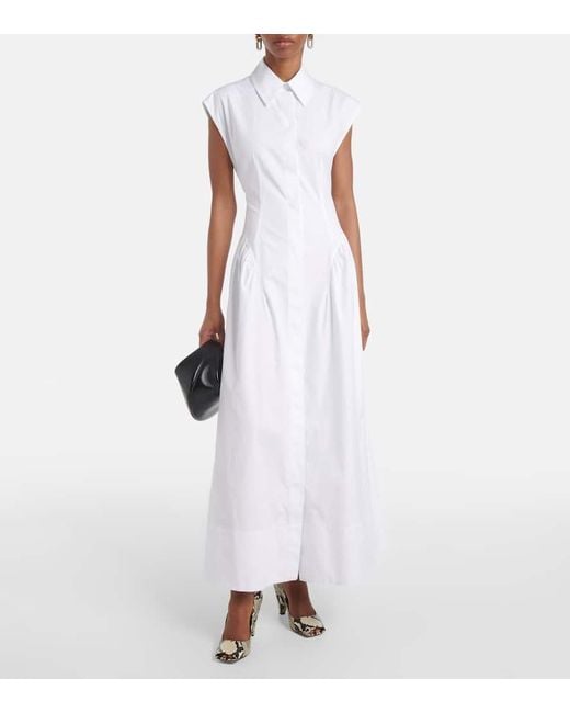 Sportmax White Hemdblusenkleid Fabiana Aus Baumwolle
