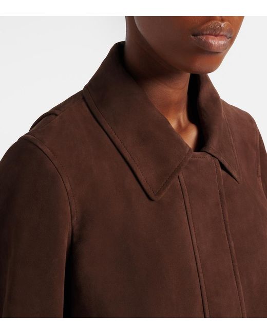 Loewe Brown Suede Blouson Jacket