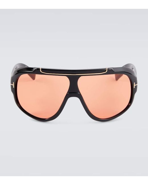 Tom Ford Brown Rellen Shield Sunglasses for men