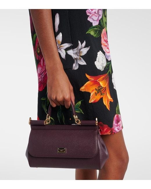 Dolce & Gabbana Purple Tote Bag Sicily Ew Small Aus Leder