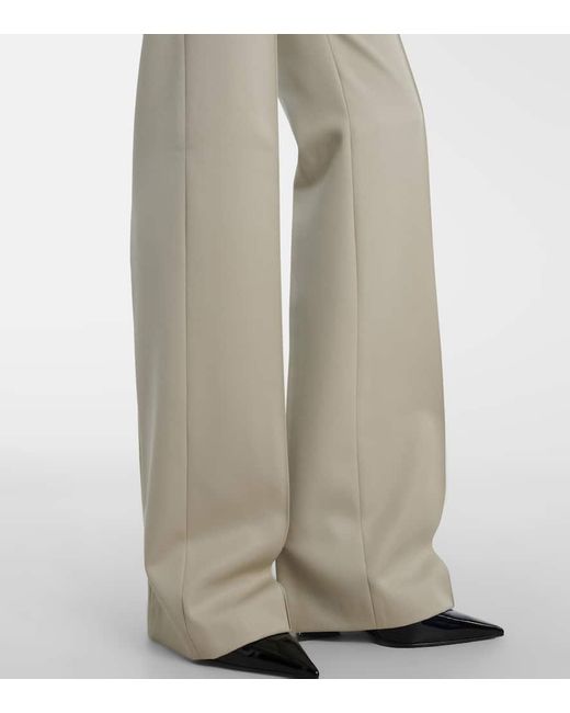 The Attico Natural Low-Rise Wool Straight Pants