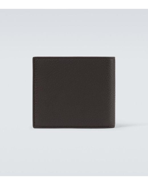 Saint Laurent Black Tiny Cassandre East/West Leather Wallet for men