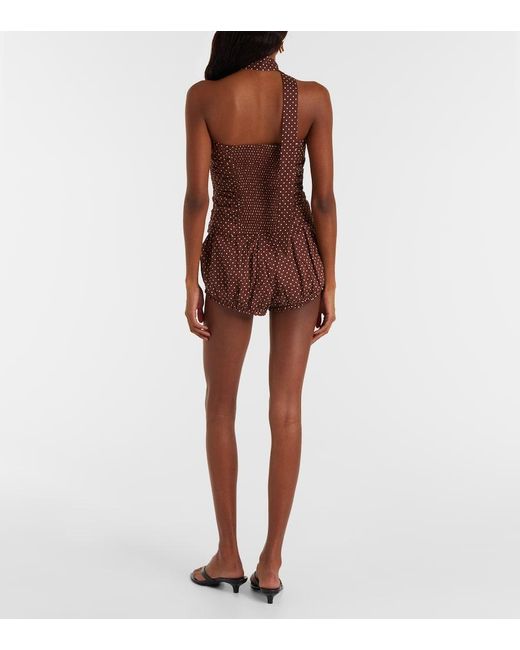 Posse Brown Edie Polka-Dot Shorts